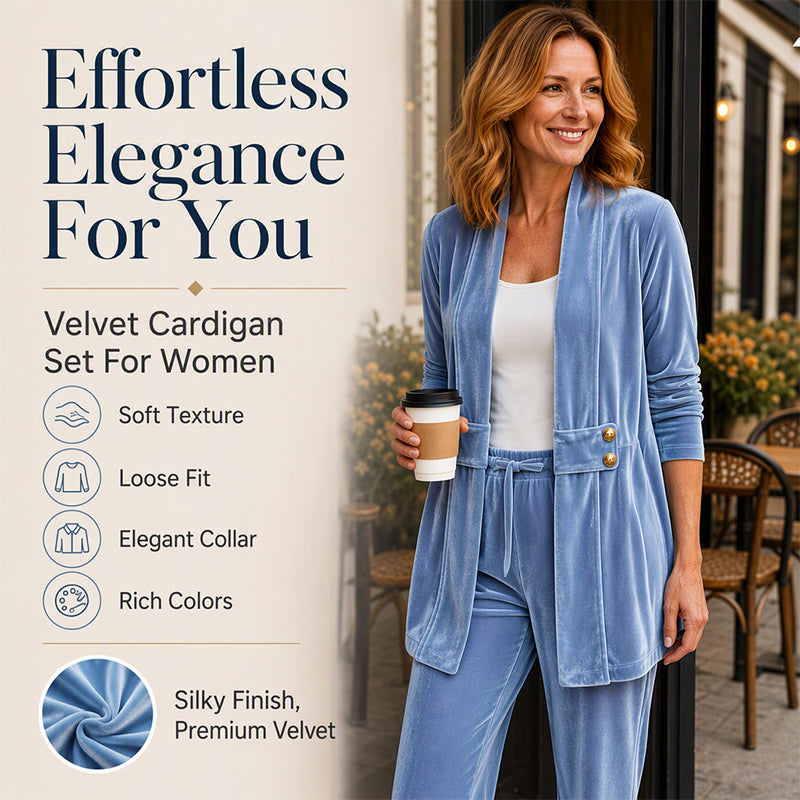 ✨New Arrivals: 50% Off-Women's Double-Breasted Velvet Cardigan