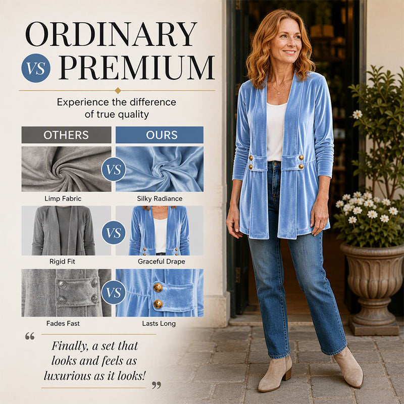✨New Arrivals: 50% Off-Women's Double-Breasted Velvet Cardigan