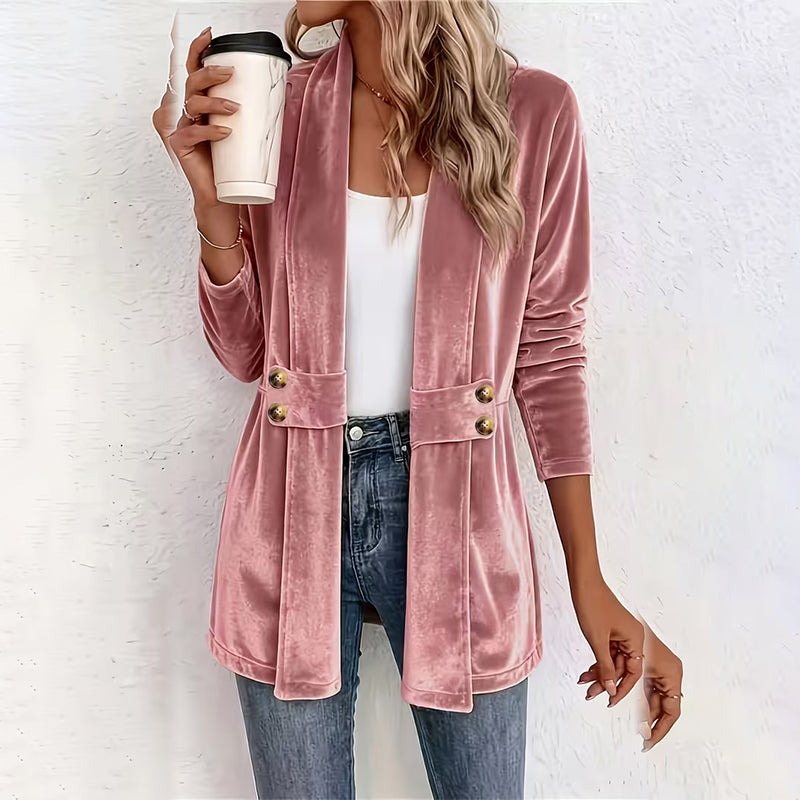 ✨New Arrivals: 50% Off-Women's Double-Breasted Velvet Cardigan