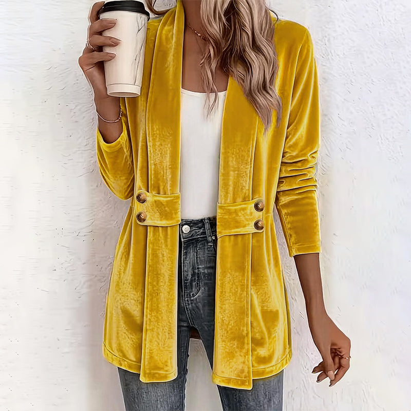 ✨New Arrivals: 50% Off-Women's Double-Breasted Velvet Cardigan