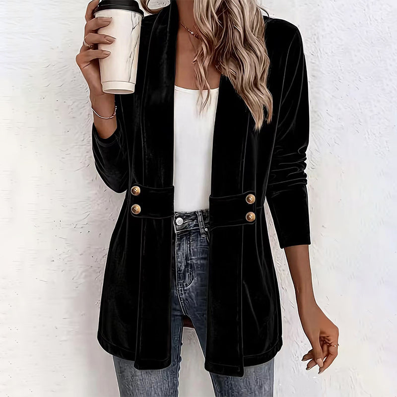 ✨New Arrivals: 50% Off-Women's Double-Breasted Velvet Cardigan