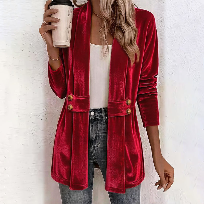 ✨New Arrivals: 50% Off-Women's Double-Breasted Velvet Cardigan