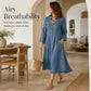 Women’s Casual V-Neck Dress with Pockets
