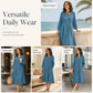 Women’s Casual V-Neck Dress with Pockets