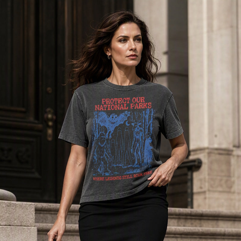 Retro Cryptid National Parks Graphic T-Shirt