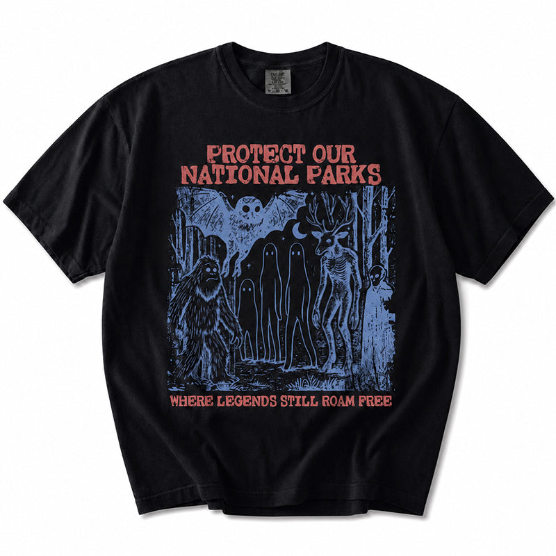Retro Cryptid National Parks Graphic T-Shirt