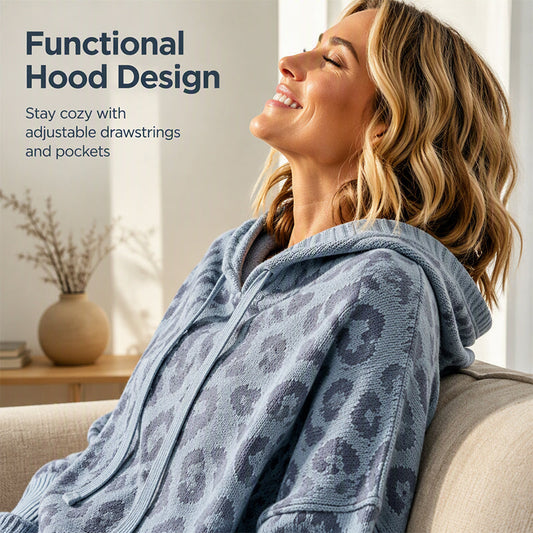 ✨New Arrivals: 50% Off-Women’s Leopard Print Knitted Hoodie 