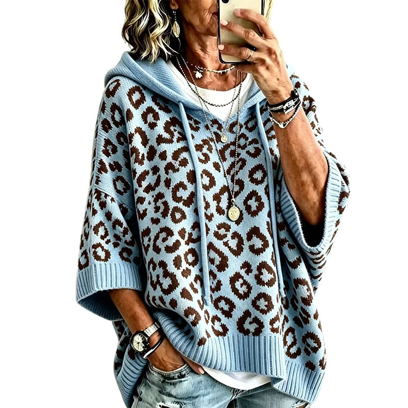 ✨New Arrivals: 50% Off-Women’s Leopard Print Knitted Hoodie 