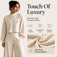 ⌛Limited-Time Offer-Women's Casual Cropped Top & Wide Leg Pants Set