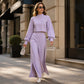 ⌛Limited-Time Offer-Women's Casual Cropped Top & Wide Leg Pants Set