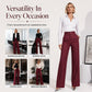 Women's High-Waisted Striped Wide-Leg Pants
