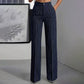 Women's High-Waisted Striped Wide-Leg Pants