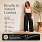 ☀️👖 Wide-Leg Cotton Linen Pants – Versatile Pairing for Work, Weekends & Travel