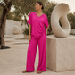 🌸Hot Sale 50% OFF💖Women’s Casual V-Neck Top & Wide-Leg Pants Set