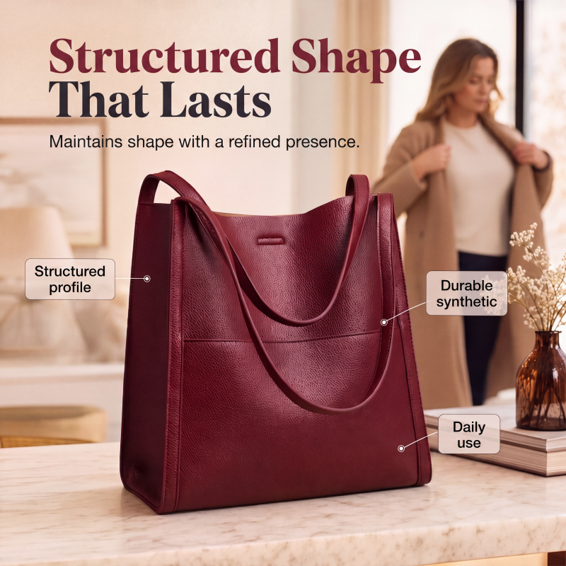 Versatile PU leather handbag and crossbody bag