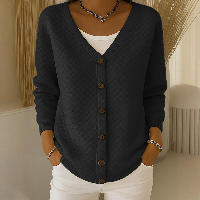 Women's Casual Quilted Button Down Jacket