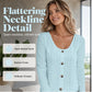 Women's Casual Round Neck Pointelle Long Sleeve Top