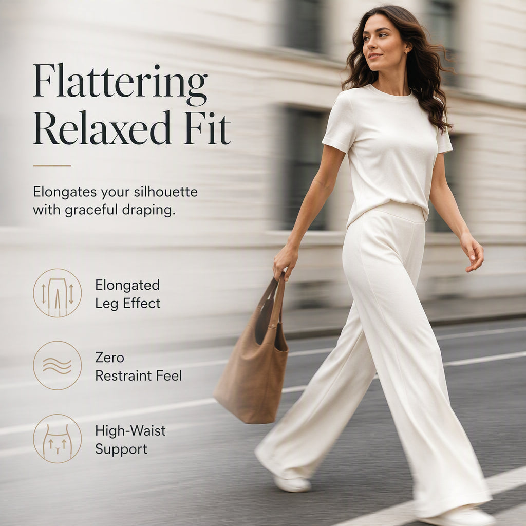 Women's Top & Wide-Leg Pants 2-Piece Set