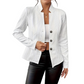 Women's Textured Button Down Blazer Jacket