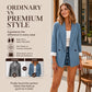 Women's Casual Blazer with Contrast Cuffs
