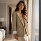 Women's Casual Blazer with Contrast Cuffs