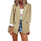 Women's Casual Blazer with Contrast Cuffs