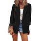 Women's Casual Blazer with Contrast Cuffs