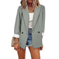 Women's Casual Blazer with Contrast Cuffs