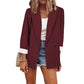 Women's Casual Blazer with Contrast Cuffs