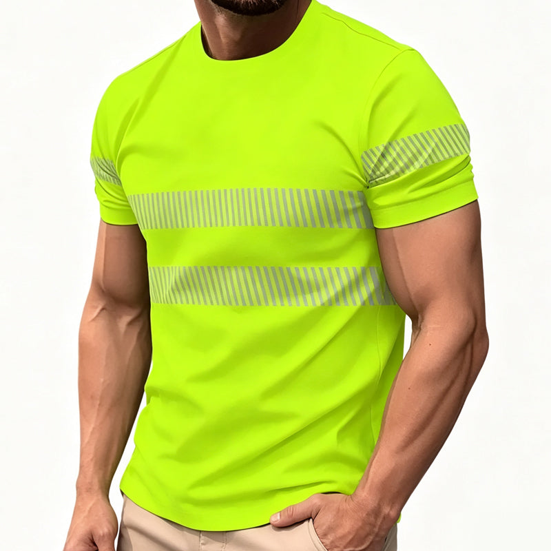 Men's Color-Block Striped T-Shirt