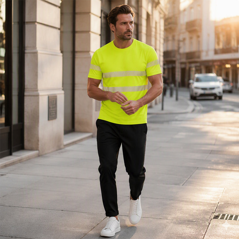Men's Color-Block Striped T-Shirt
