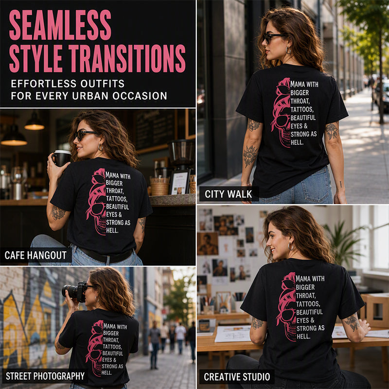 Women's Skull Graphic Print T-Shirt