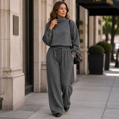 ✨ Flattering Everyday Style | Women's High-Waisted Wide-Leg Trousers with Pockets