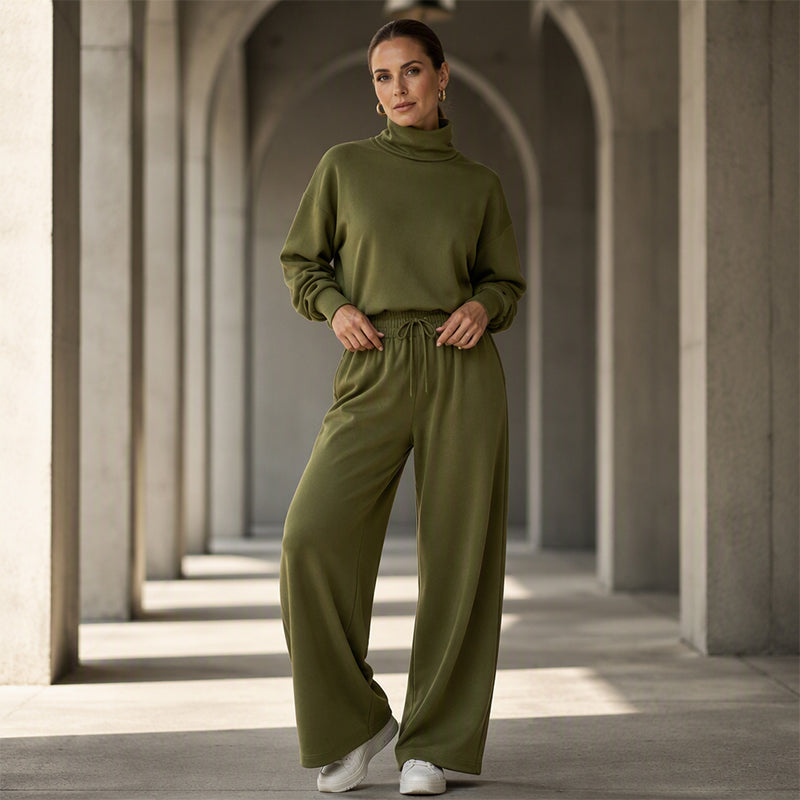 ✨ Flattering Everyday Style | Women's High-Waisted Wide-Leg Trousers with Pockets
