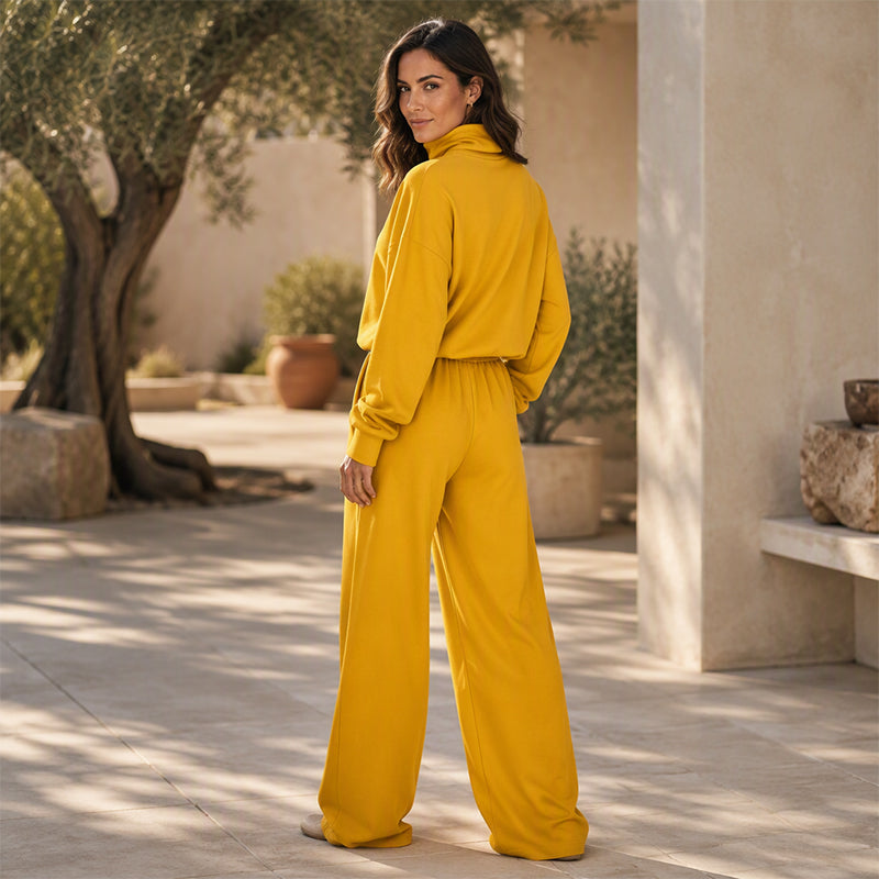 ✨ Flattering Everyday Style | Women's High-Waisted Wide-Leg Trousers with Pockets