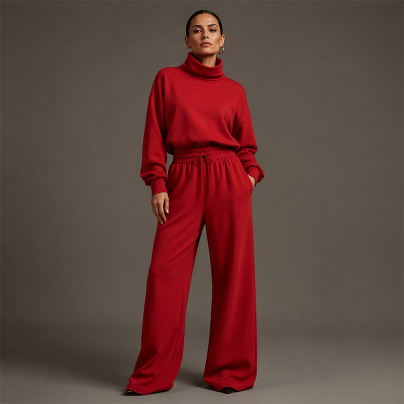 ✨ Flattering Everyday Style | Women's High-Waisted Wide-Leg Trousers with Pockets