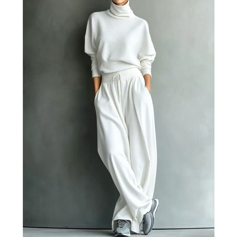 ✨ Flattering Everyday Style | Women's High-Waisted Wide-Leg Trousers with Pockets