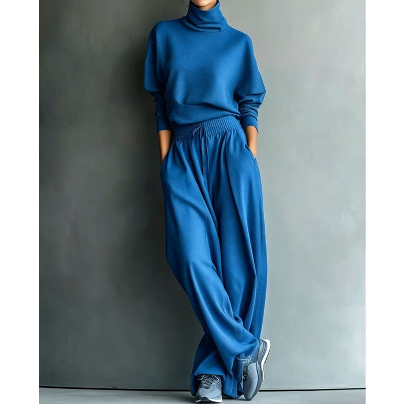 ✨ Flattering Everyday Style | Women's High-Waisted Wide-Leg Trousers with Pockets