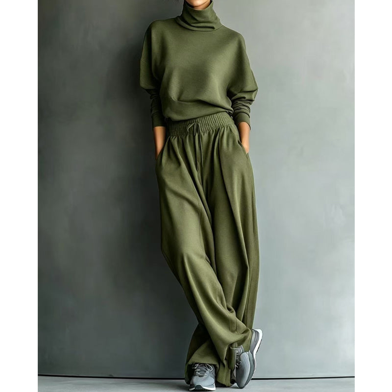✨ Flattering Everyday Style | Women's High-Waisted Wide-Leg Trousers with Pockets