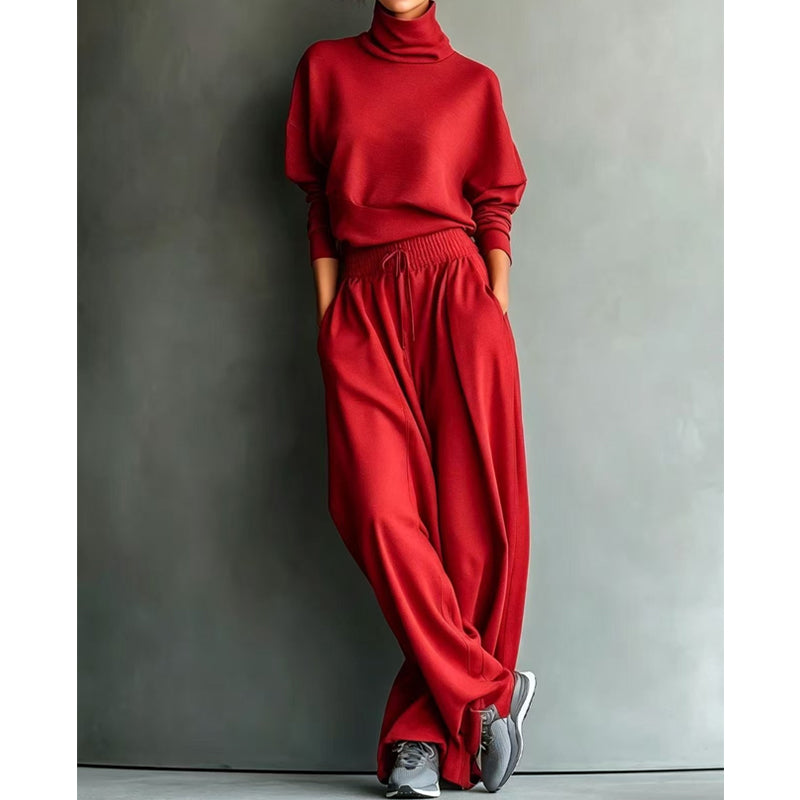 ✨ Flattering Everyday Style | Women's High-Waisted Wide-Leg Trousers with Pockets