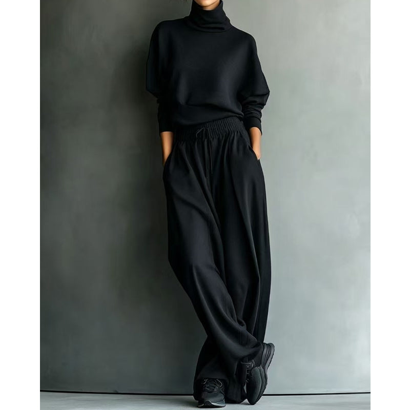 ✨ Flattering Everyday Style | Women's High-Waisted Wide-Leg Trousers with Pockets