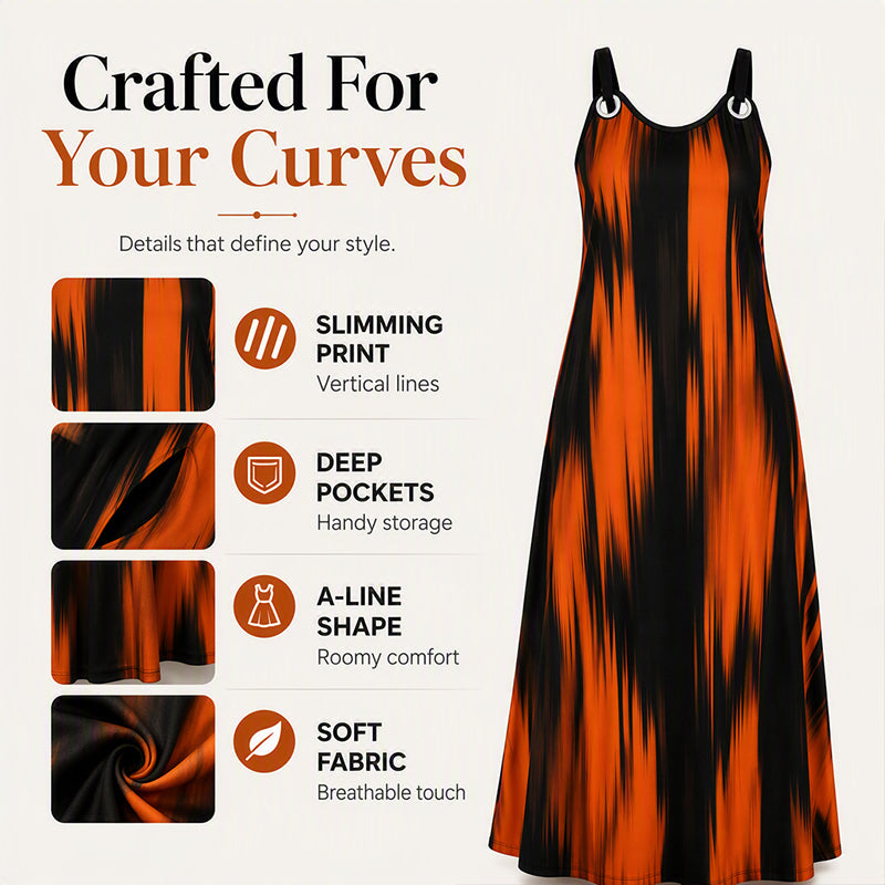 Women's Plus Size Sleeveless Striped Dress