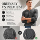 Men's Waffle Knit Long Sleeve Henley Shirt