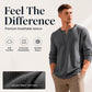 Men's Waffle Knit Long Sleeve Henley Shirt