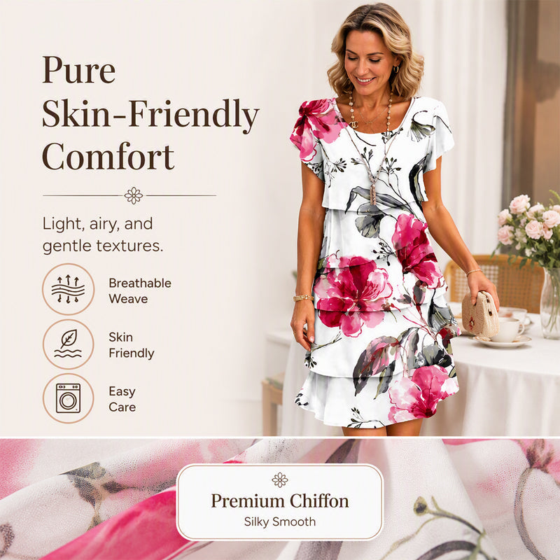 Women's Summer Floral Chiffon Dress