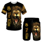 🔥 2026 Fresh Drops | Flat 50% OFF Today! 💸Men's Casual Animal Graphic T-Shirt and Shorts Set