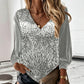 👖 LIMITED-TIME 50% OFF! ✨ Women's Elegant Sequin V-Neck Top