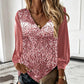 👖 LIMITED-TIME 50% OFF! ✨ Women's Elegant Sequin V-Neck Top