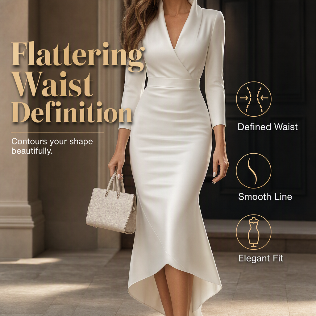 Women's Elegant Satin Midi Dress