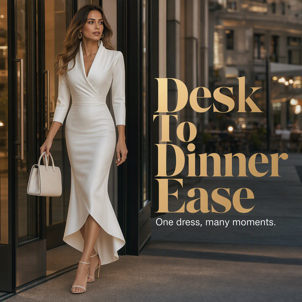 Women's Elegant Satin Midi Dress